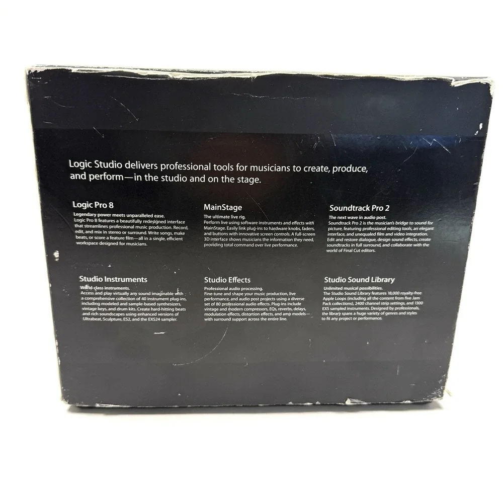 Apple Logic Studio v1.1 MA797LL/A Retail Box‎ Set Logic Pro 8 Complete